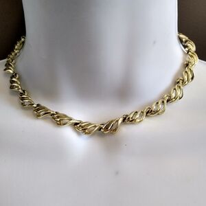 CORO Gold Twist Collar Necklace